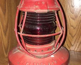 Laclede Gas red glass lantern