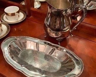 Small Tray $5.00 Silver-plated  Pitcher $25.00