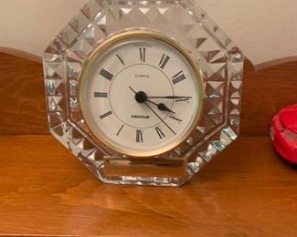 crystal clock $10.00