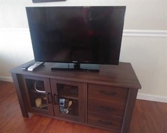 TV Stand and flat screen TV 