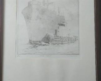 Don Swain ship lithograph.
Collectible