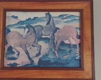 Mid Century wall art. Muted colors