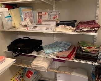 Sewing equipment and fabric (will sell as bulk)