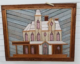 Folk Art Wooden Pitcher