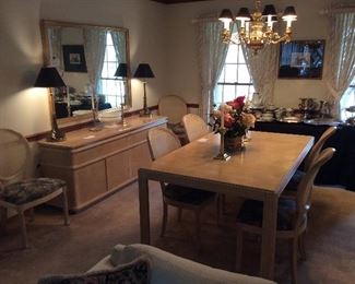 very nice blonde wood dinningroom 