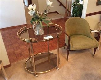brass bar cart. 