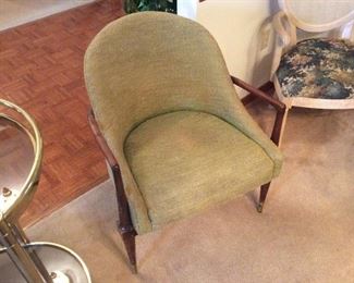 Mid century unusual side chair. 
