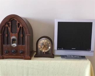 Tabletop Radio, GE clock, and Magnavox TV https://ctbids.com/#!/description/share/361920