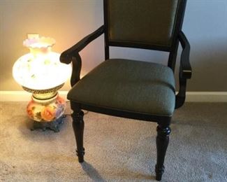 Lamp with Painted Glass Globe and Chair https://ctbids.com/#!/description/share/361933