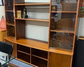 Entertainment wall unit.  Great condition!  22" deep x 86" wide x 73.5 " tall.  $395
