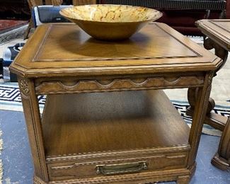 Wood square side table $60