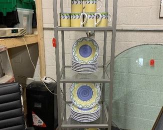 Lot #3 Assorted Blue and yellow serve ware $150