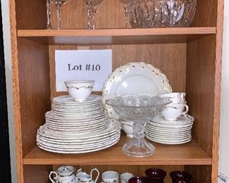 Lot #10 Assorted china and crystal $95