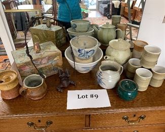 Lot #9 Assorted pottery $95