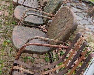 Several Old Outdoor Chairs