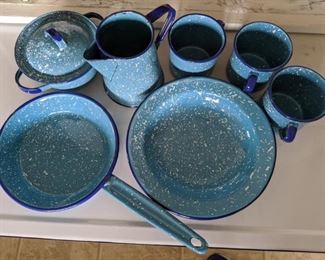 Blue and White Enamelware