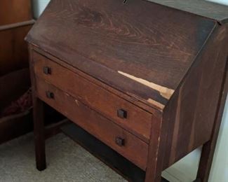 Oak Veneer Secretary