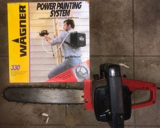 WST245 Wagner Power Painting System & Sears Chain Saw