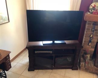 Large Samsung Flat Screen TV and a great console, too!