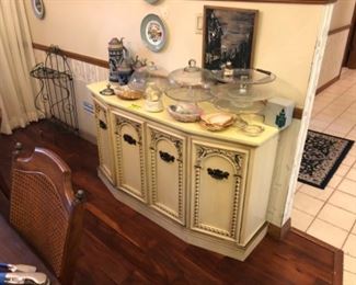 Stylish painted vintage foyer console, server or?? 