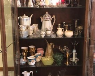 Lots of goodies hiding in here!! Belleek, Barovier, Hall China, Cut to Clear Glass,  Limoges, Vaseline Glass, etc.