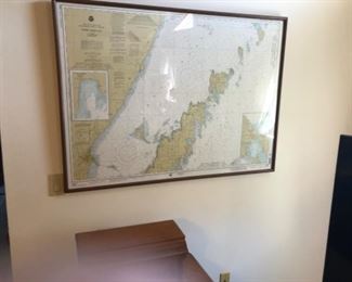 Large Green Bay, WI framed map