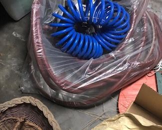 Water hoses, sprinklers, garden tools, air hoses....