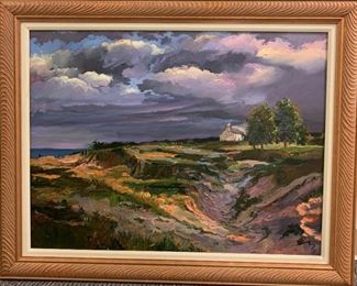 Debby Souders, "Land's End" oil on panel, painted 1999, purchased 2000, 38 x 30.

