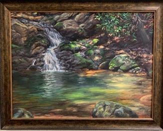 David Zuck "Goshen Pass", oil on canvas, painted 1996, purchased 2000, 42 x 33.  https://www.davidwilliamzuck.com/
