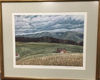 Ray Byram, "November Morn", signed and numbered (15/250) Limited Edition Lithograph, 1999, 28 x 24.  Professionally framed with conservation glass.  http://www.raybyram.com/

