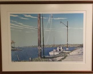 Keith Rasmussen, "Deal Island", signed and numbered (21/125) Limited Edition lithograph, 1988, 40 x 30.  Professionally framed with conservation glass.  http://www.keithrasmussen.com/
