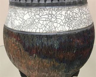 David Camden, "Copper Pot", ceramic, raku, produced 2000, purchased 2000, 7 x 12.  https://camdenclayworks.com/index.html

