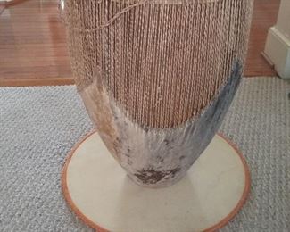 001 African Drum Accent Table