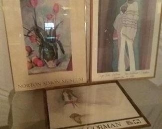 Framed Posters from Three Iconic Artists