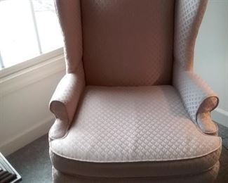 Vintage Wingback Upholstered Chair