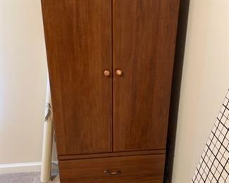 #23	Laminate wood look cabinet with 2 drawers 28"x16"x60" 2@ $35
