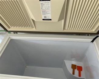 #46	GE chest freezer. It works. It is currently unplugged.	 $40.00 
