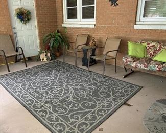 Patio furniture, outdoor patio rug