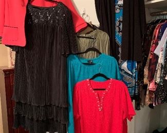 Women's clothing - all is excellent condition - quality!  Sizes range from Medium to 3 XL - Shoe sizes 8 - 8 ½