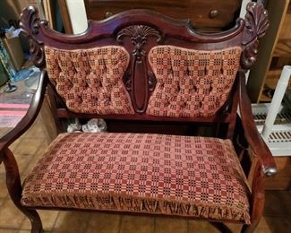 Ornate antique sofa with wheels 48 x 21 x 46

$75 