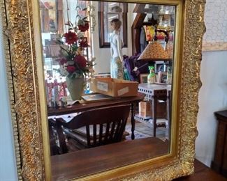 Heavy ornate gold mirror 28 x 3 x 32

$19