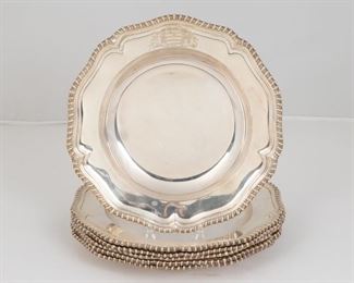 R. Garrard Sterling Silver Soup Plates