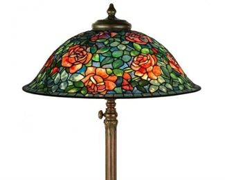 A Fine and Rare Tiffany Studios, NY Rose Table Lamp