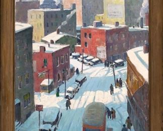 Carl Peters (American, 1897-1980) "Elm Street, Rochester, NY"