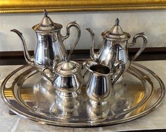 Reed & Barton “Jamestown” silverplated coffee/tea service - $90