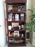 Bookshelf
This piece has a walnut finish and five different shelving units. Slight chips from use, still in good condition. Size: 30"W x 69"H