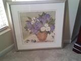 P. Roberts Flower Print
This piece exhibits a delicate floral arrangement using soothing pastel colors, and would bring a subtle glow to any room. Size: 28.5"H x 28.5"W