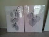 Beautiful translucent, black and white plant posters. Size______