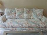 Pastel Abstract Couch!
This piece incorporates soothing, pastel colors with an abstract design to brighten up any room! Normal signs of use or wear should be expected such as minor nicks, dings or light rubs but otherwise this piece is in great condition and would make a pleasant addition to any house!
Size: Couch 8 x 3.5