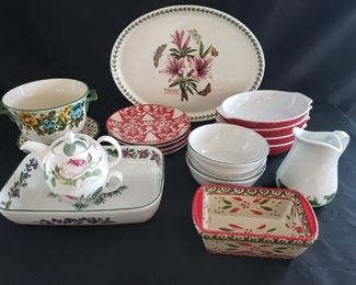 Red white and green Portmeirion, Royal Worcester and more